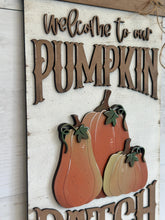 Load image into Gallery viewer, Our Pumpkin Patch Wall Sign File SVG, Glowforge, Farmhouse, Fall, Gourd, LuckyheartDesignsCo