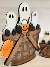 Load image into Gallery viewer, Ghosts For The Flower Basket Interchangeable File SVG, TINY Halloween, Pumpkins, Glowforge, LuckyHeartDesignsCo