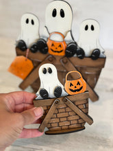 Load image into Gallery viewer, Ghosts For The Flower Basket Interchangeable File SVG, TINY Halloween, Pumpkins, Glowforge, LuckyHeartDesignsCo