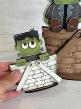 Load image into Gallery viewer, Frankenstein Halloween For The Flower Basket Interchangeable File SVG, TINY, Monster, Pumpkins, Glowforge, LuckyHeartDesignsCo