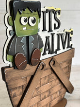 Load image into Gallery viewer, Frankenstein Halloween For The Flower Basket Interchangeable File SVG, TINY, Monster, Pumpkins, Glowforge, LuckyHeartDesignsCo