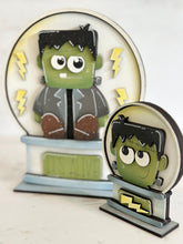 Load image into Gallery viewer, Frankenstein Halloween Snow Globe Interchangeable File SVG, TINY Glowforge, Monster, Fall, Trick Or Treat, Tiered Tray LuckyHeartDesignsCo