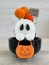 Load image into Gallery viewer, Ghost Halloween Mug Hugger File SVG, Glowforge Tiered Tray, Tray Decor, Holiday, Jack o lantern, Trick or Treat, LuckyHeartDesignsCo