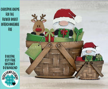 Load image into Gallery viewer, Christmas Gnome For The Flower Basket Interchangeable File SVG, Christmas, Santa, TINY Holiday, Tiered Tray, Glowforge, LuckyHeartDesignsCo