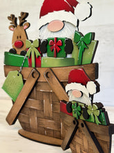 Load image into Gallery viewer, Christmas Gnome For The Flower Basket Interchangeable File SVG, Christmas, Santa, TINY Holiday, Tiered Tray, Glowforge, LuckyHeartDesignsCo