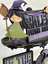 Load image into Gallery viewer, Cute Witch Halloween Quick and Easy Tiered Tray File SVG, Tier Tray, Trick or Treat, Glowforge Laser, LuckyHeartDesignsCo