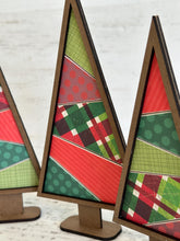 Load image into Gallery viewer, Triangle Standing Christmas Tree File SVG, Christmas mantle decor, Centerpiece, Farmhouse, glowforge, LuckyHeartDesignsCo