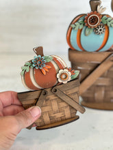 Load image into Gallery viewer, Chunky Floral Pumpkin For The Flower Basket Interchangeable File SVG, TINY, Fall Tiered Tray, Glowforge, LuckyHeartDesignsCo