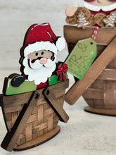 Load image into Gallery viewer, Santa Mrs Claus For The Flower Basket Interchangeable File SVG, Christmas, TINY Holiday, Tiered Tray, Glowforge, LuckyHeartDesignsCo