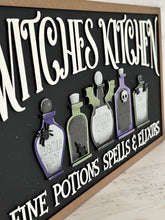 Load image into Gallery viewer, Witches Kiitchen Halloween Sign File SVG, Glowforge, Potion, Trick or Treat, Spells, LuckyHeartDesignsCo