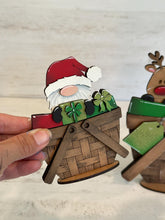 Load image into Gallery viewer, Christmas Gnome For The Flower Basket Interchangeable File SVG, Christmas, Santa, TINY Holiday, Tiered Tray, Glowforge, LuckyHeartDesignsCo