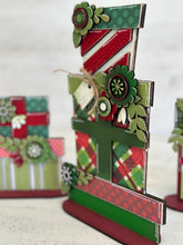 Load image into Gallery viewer, Layered Standing Floral Christmas Present File SVG, Holiday Gift, Flower, Birthday, Glowforge, LuckyHeartDesignsCo