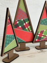 Load image into Gallery viewer, Triangle Standing Christmas Tree File SVG, Christmas mantle decor, Centerpiece, Farmhouse, glowforge, LuckyHeartDesignsCo