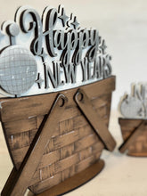 Load image into Gallery viewer, New Years Ball For The Flower Basket Interchangeable File SVG, (original and TINY) Winter Holiday Tiered Tray, Glowforge LuckyHeartDesignsCo