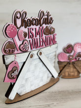 Load image into Gallery viewer, Chocolate Valentine For The Flower Basket Interchangeable File SVG, TINY, Floral, Sweets, Candy, Tiered Tray, Glowforge, LuckyHeartDesignsCo