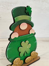 Load image into Gallery viewer, Gnome Pot Of Gold File SVG, st. Patrick's Day, Clover, Leprechaun, Tiered Tray Holiday Decor, Glowforge, LuckyHeartDesignsCo