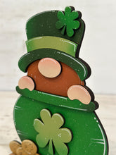 Load image into Gallery viewer, Gnome Pot Of Gold File SVG, st. Patrick's Day, Clover, Leprechaun, Tiered Tray Holiday Decor, Glowforge, LuckyHeartDesignsCo