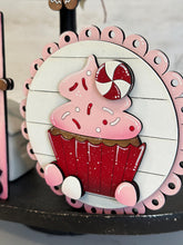 Load image into Gallery viewer, Mrs. Claus Sweet Shop Quick and Easy Tiered Tray File SVG, Glowforge Christmas, Candy cane, Gingerbread, LuckyHeartDesignsCo