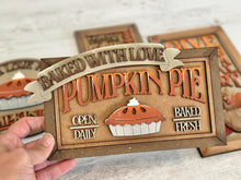 Load image into Gallery viewer, Thanksgiving Sign Sign Bundle Set File SVG, Glowforge, Farmhouse, Fall, Turkey, Farm, Pumpkin Pie, Patch, Gourd, LuckyheartDesignsCo