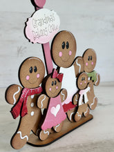 Load image into Gallery viewer, Gingerbread Man Family Customizable Standing File SVG File, Grandma, Christmas, Personalized, Glowforge, LuckyHeartDesignsCo