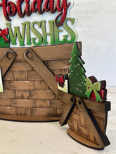 Load image into Gallery viewer, Holiday Wishes For The Flower Basket Interchangeable File SVG, TINY Holiday, Tree, Presents, Tiered Tray, Glowforge, LuckyHeartDesignsCo