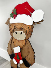 Load image into Gallery viewer, Porch Highland Christmas Interchangeable Hats File SVG, (hat only) Seasonal, Cow, Holiday, Farm, Fall, Glowforge, LuckyHeartDesignsCo