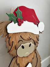 Load image into Gallery viewer, Porch Highland Christmas Interchangeable Hats File SVG, (hat only) Seasonal, Cow, Holiday, Farm, Fall, Glowforge, LuckyHeartDesignsCo