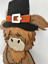 Load image into Gallery viewer, Porch Highland Thanksgiving Interchangeable Hats File SVG, (hat only) Seasonal, Cow, Holiday, Farm, Fall, Glowforge, LuckyHeartDesignsCo