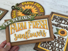 Load image into Gallery viewer, Sunflower Sign Bundle Set File SVG, Glowforge, Spring, Flower, Floral, Fall, Door Hanger, LuckyHeartDesignsCo