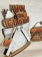 Load image into Gallery viewer, Pumpkin Spice For The Flower Basket Interchangeable File SVG, TINY, Leaf, Fall Farm Tiered Tray, Glowforge, LuckyHeartDesignsCo