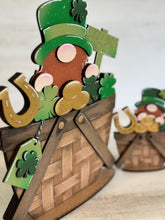 Load image into Gallery viewer, Leprechaun Gnome For The Flower Basket Interchangeable File SVG TINY St. Patrick's Day, Lucky Horseshoe Clover Glowforge LuckyHeartDesignsCo