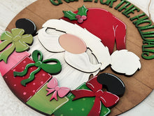 Load image into Gallery viewer, Gnome Christmas Door Hanger File SVG, Glowforge, Holiday, Santa, Presents, LuckyHeartDesignsCo
