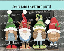 Load image into Gallery viewer, Long Hat Porch Gnome Christmas Interchangeable File SVG, ADD ON, Holiday, Seasonal, Halloween, Fall, Glowforge, LuckyHeartDesignsCo