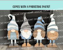 Load image into Gallery viewer, Long Hat Porch Gnome Interchangeable File SVG, BODIES, Holiday, Seasonal, Christmas, Halloween, Fall, Glowforge, LuckyHeartDesignsCo