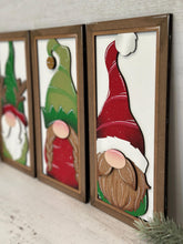Load image into Gallery viewer, Christmas Gnome Sign Set File SVG, Glowforge, Holiday, Santa, Reindeer, Elf, LuckyHeartDesignsCo