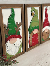 Load image into Gallery viewer, Christmas Gnome Sign Set File SVG, Glowforge, Holiday, Santa, Reindeer, Elf, LuckyHeartDesignsCo