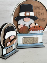 Load image into Gallery viewer, Gnome Thanksgiving Snow Globe Interchangeable File SVG, TINY Glowforge, Turkey, Pumpkin Pie, Pilgrim, LuckyHeartDesignsCo