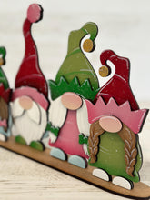 Load image into Gallery viewer, Christmas Family Gnome Standing File SVG, Glowforge, Grandparents, Personalize, LuckyHeartDesignsCo