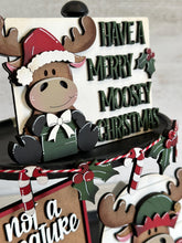 Load image into Gallery viewer, Moose Christmas Quick and Easy Tiered Tray File SVG, Rudolph, Santa, Reindeer, Candy Cane, Glowforge, LuckyHeartDesignsCo