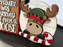 Load image into Gallery viewer, Moose Christmas Quick and Easy Tiered Tray File SVG, Rudolph, Santa, Reindeer, Candy Cane, Glowforge, LuckyHeartDesignsCo
