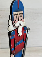 Load image into Gallery viewer, Hockey Christmas Nutcracker Standing File SVG, Glowforge, Coach Gift, Puck, Stick Tiered Tray LuckyHeartDesignsCo