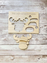 Load image into Gallery viewer, Moose Pop Out Christmas Ornament Craft File SVG, Reindeer, Rudolph, Build Your Own, Christmas, Kids Craft, Glowforge, LuckyHeartDesignsCo
