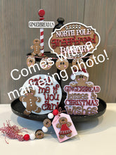 Load image into Gallery viewer, Gingerbread Man Quick and Easy Tiered Tray File SVG, Glowforge Christmas Tier Tray, LuckyHeartDesignsCo