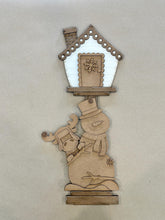 Load image into Gallery viewer, Moose Winter Snowman for the Birdhouse Interchangeable File SVG, Winter, Seasonal, Holiday Shapes, Glowforge, Laser, LuckyHeartDesignsCo