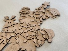 Load image into Gallery viewer, Santa Elf Christmas Tree Standing File SVG, Rudolph, Mrs. Claus, Present, Reindeer, Glowforge, LuckyHeartDesignsCo