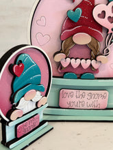 Load image into Gallery viewer, Gnome Valentines Snow Globe Interchangeable File SVG, TINY, Glowforge, Love, Heart, Tiered Tray LuckyHeartDesignsCo