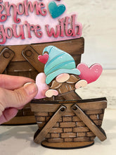 Load image into Gallery viewer, Love the Gnome For The Flower Basket Interchangeable File SVG, TINY, Valentine, Heart, Tiered Tray, Glowforge, LuckyHeartDesignsCo