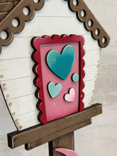 Load image into Gallery viewer, Valentines Gnome for the Birdhouse Interchangeable File SVG, Valentine, Heart, Love Seasonal, Holiday Shapes, Glowforge, LuckyHeartDesignsCo