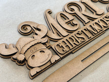 Load image into Gallery viewer, Moose Christmas Shelf Sitter Standing Sign File SVG, Elf, Reindeer, Santa, Mantle decor, Centerpiece, glowforge, LuckyHeartDesignsCo