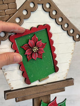 Load image into Gallery viewer, Poinsettia for the Birdhouse Interchangeable File SVG, Chrisstmas Tree Seasonal, Holiday Shapes, Glowforge, Laser, LuckyHeartDesignsCo